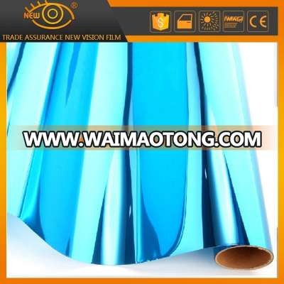 Safety Privacy blue and Silver Building Film Similar to Llumar Window glasses tinted Film